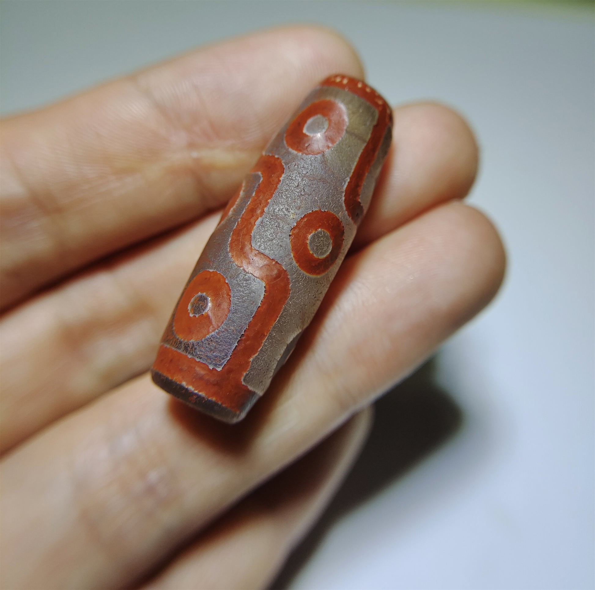 tibetan nine eyes dzi bead amulet pendant genuine real ancient himalaya agate old antique 9 eyed pure gzi talisman