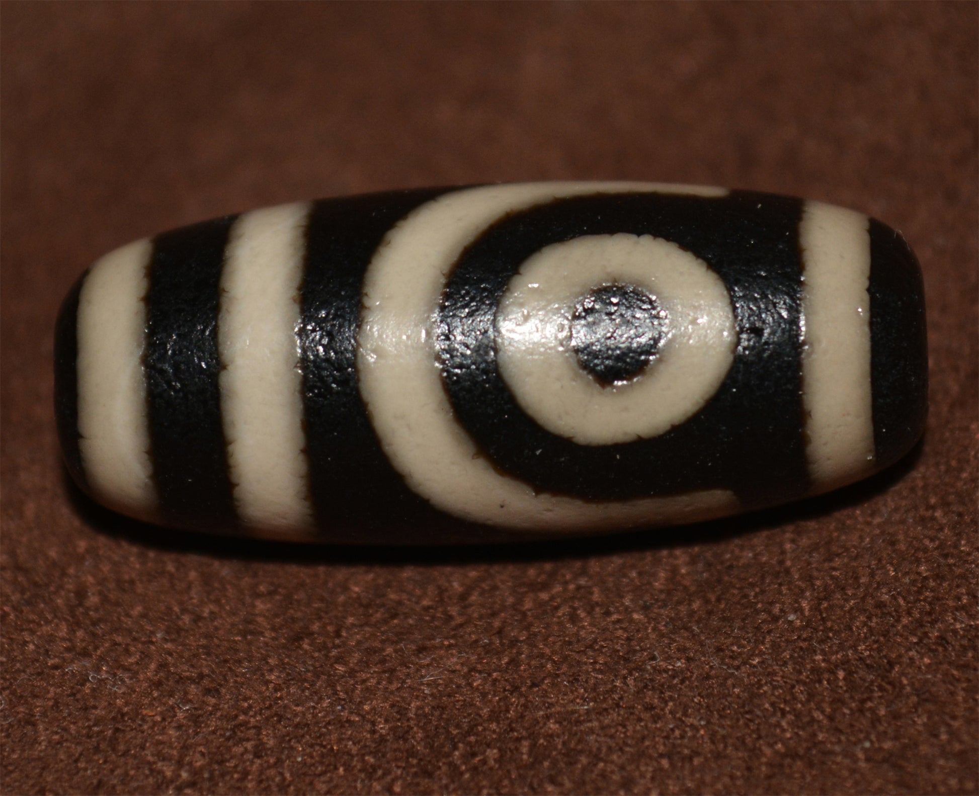 tibetan two eyes dzi bead amulet real genuine old ancient himalaya agate pure