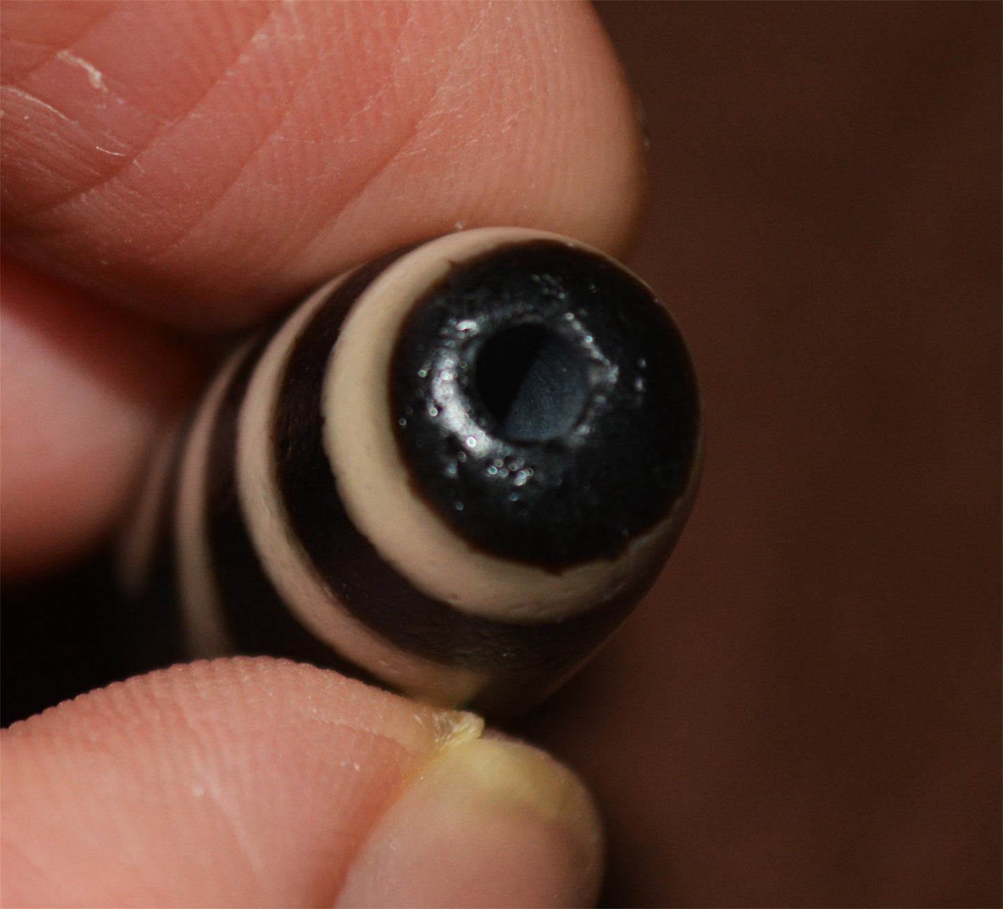 tibetan two eyes dzi bead amulet real genuine old ancient himalaya agate pure